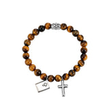 Tigerite Cross Beaded Bracelet - AKAK BODYJEWELRY - ear - tunnel