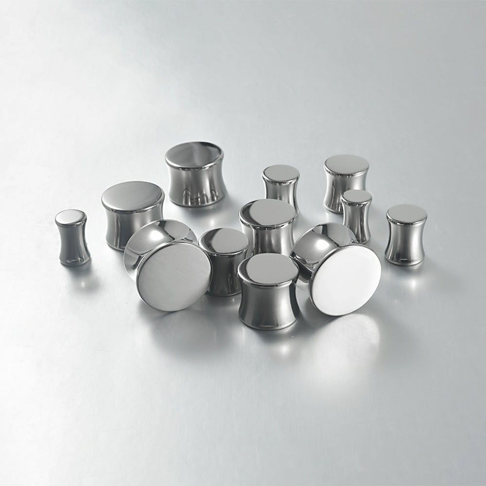 Titanium Dome Ear Tunnel Plug (2Pcs) - AKAK BODYJEWELRY - ear - tunnel