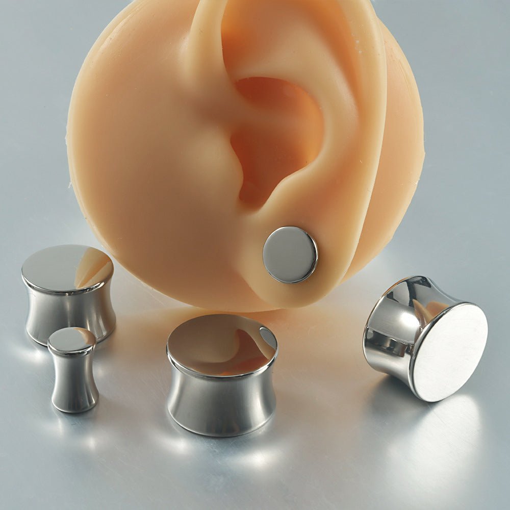 Titanium Dome Ear Tunnel Plug (2Pcs) - AKAK BODYJEWELRY - ear - tunnel