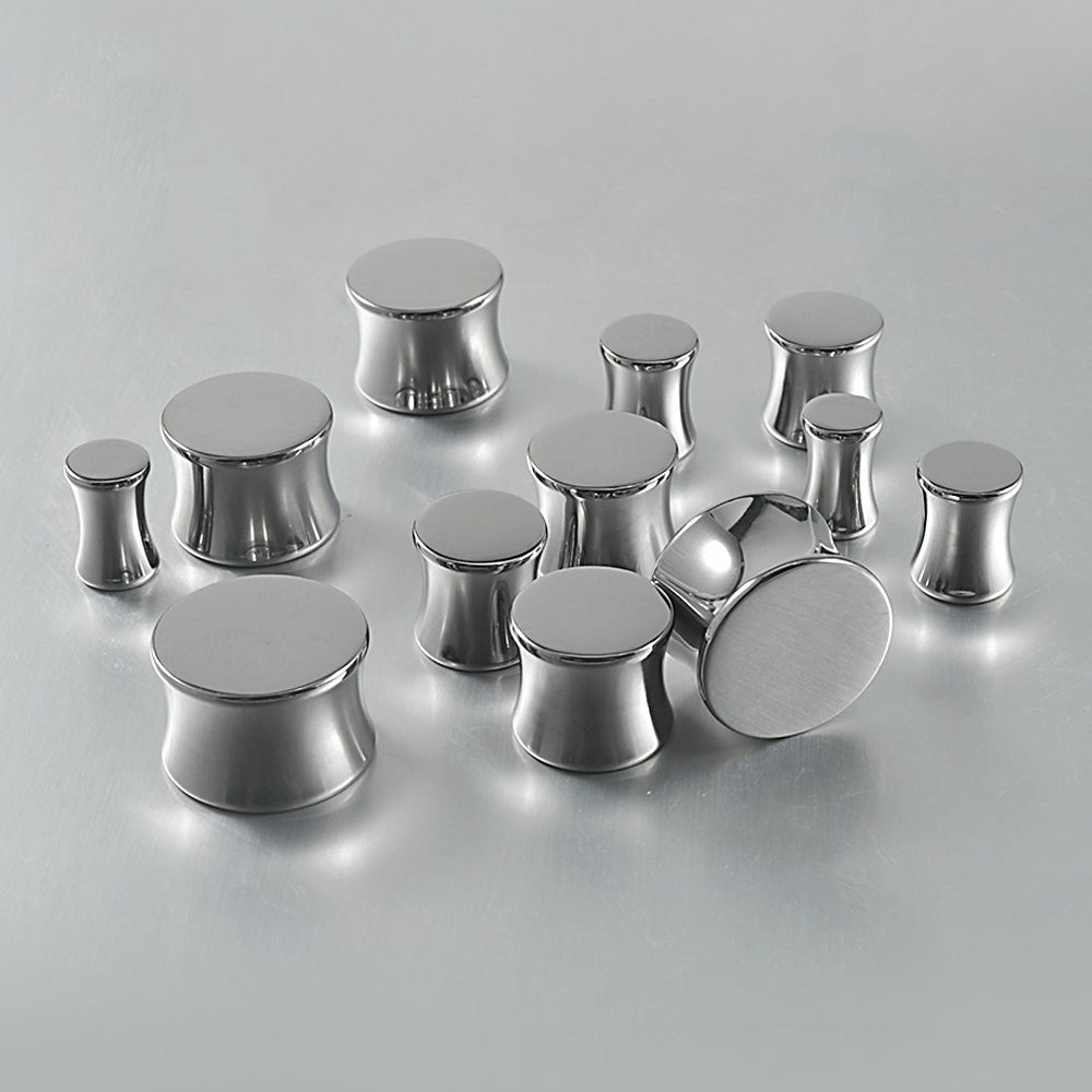 Titanium Dome Ear Tunnel Plug (2Pcs) - AKAK BODYJEWELRY - ear - tunnel