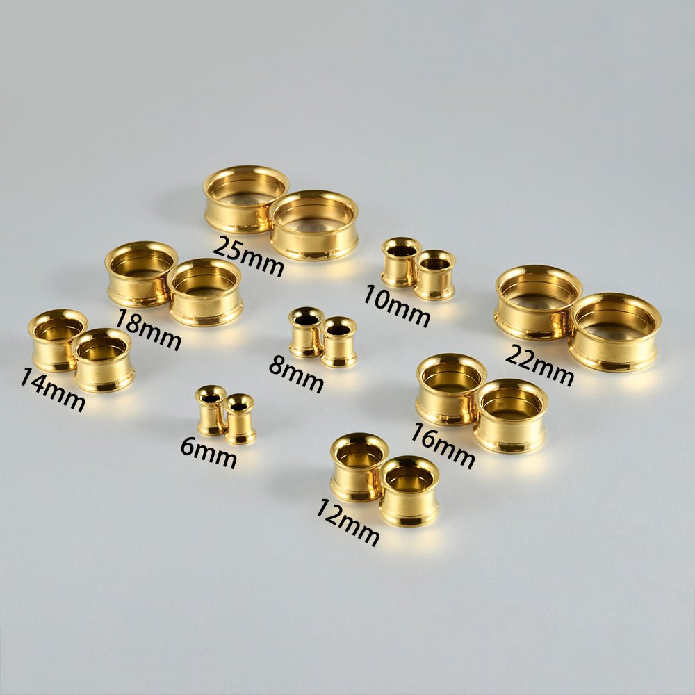 Titanium Ear Tunnel Plug (2Pcs) - AKAK BODYJEWELRY - ear - tunnel