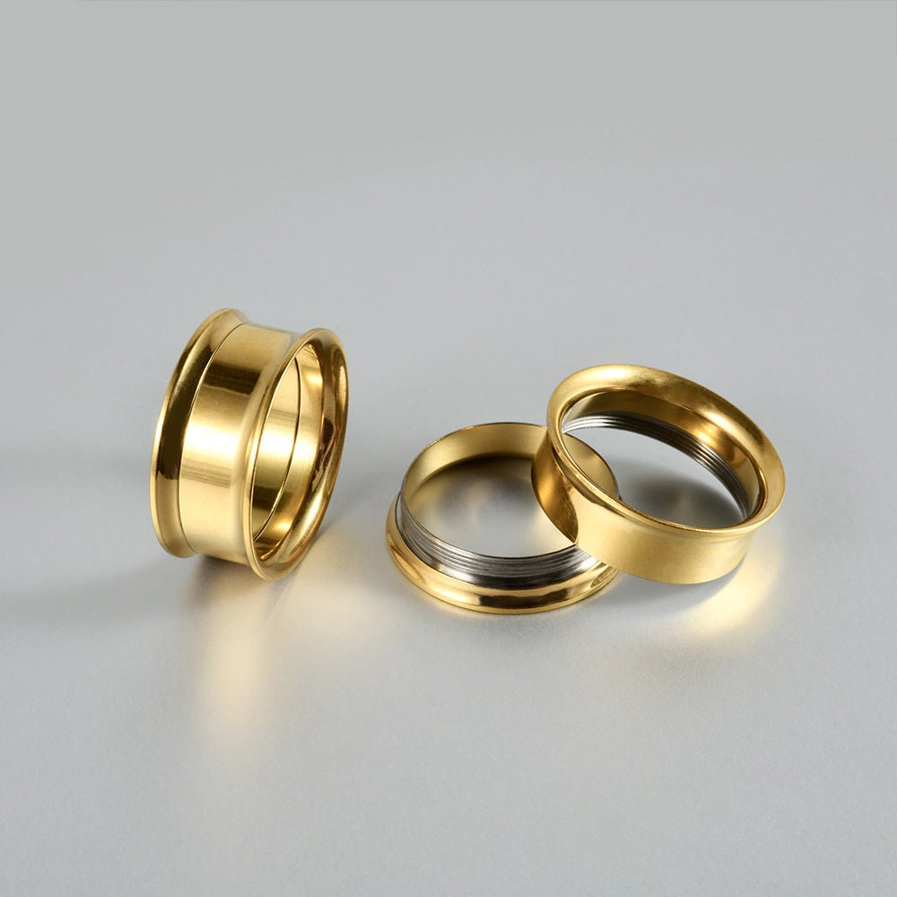 Titanium Ear Tunnel Plug (2Pcs) - AKAK BODYJEWELRY - ear - tunnel