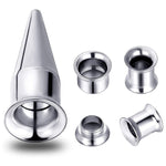 Titanium Spike Flared Ear Stretching Kit - AKAK BODYJEWELRY - ear - tunnel