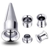 Titanium Spike Flared Ear Stretching Kit - AKAK BODYJEWELRY - ear - tunnel