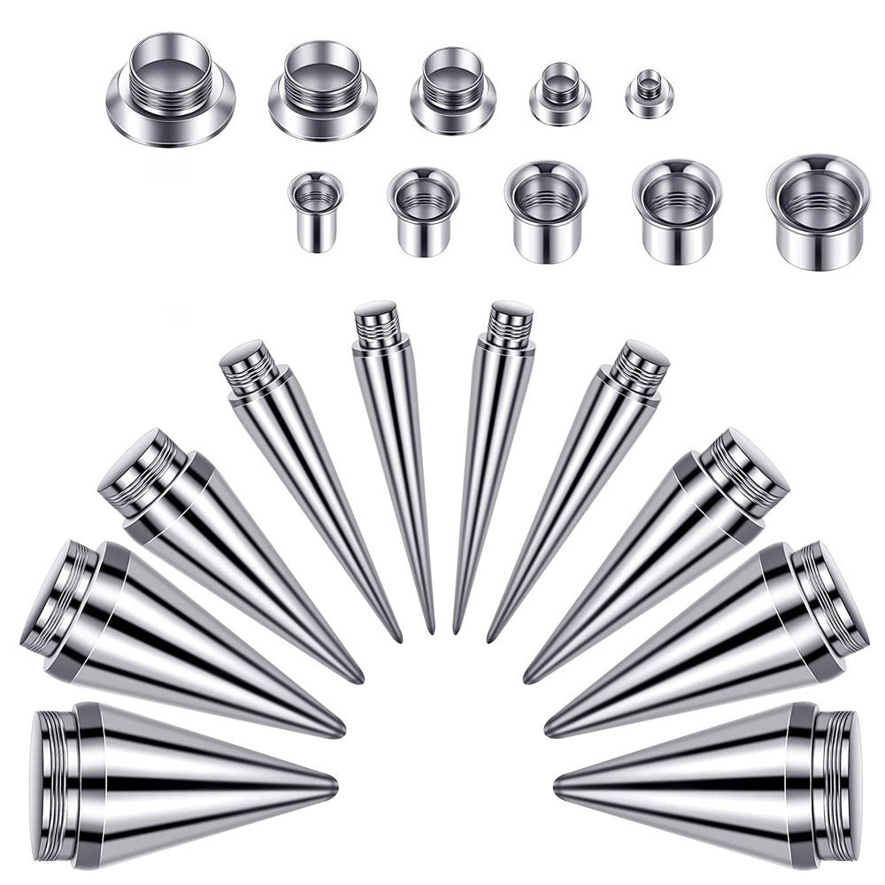 Titanium Spike Flared Ear Stretching Kit - AKAK BODYJEWELRY - ear - tunnel