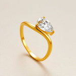 Triple Layer Gold S925 Silver 1.5 Carat Moissanite Ring - AKAK BODYJEWELRY - ear - tunnel