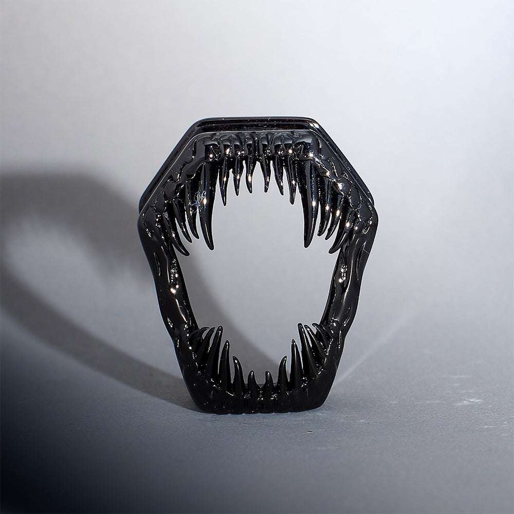 Tungsten Steel Coffin Fang Ear Gauge Tunnel (2Pcs) - AKAK BODYJEWELRY - ear - tunnel