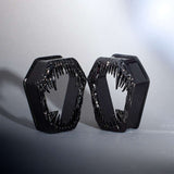Tungsten Steel Coffin Fang Ear Gauge Tunnel (2Pcs) - AKAK BODYJEWELRY - ear - tunnel