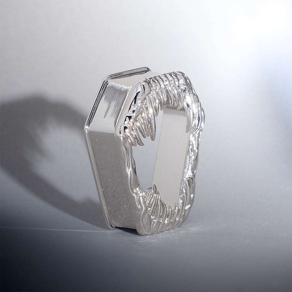 Tungsten Steel Coffin Fang Ear Gauge Tunnel (2Pcs) - AKAK BODYJEWELRY - ear - tunnel