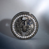 Tungsten Steel Moissanite Hell's Timekeeper Skull Ear Gauge Plugs(2Pcs) - AKAK BODYJEWELRY - ear - tunnel