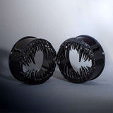 Tungsten Steel Venomous Maw Ear Gauge Tunnel(2Pcs) - AKAK BODYJEWELRY - ear - tunnel