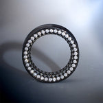 Tungsten Steel White Zircon Stars Shining Ear Gauge Tunnel(2pcs) - AKAK BODYJEWELRY - ear - tunnel