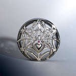 Tungsten Steel Zircon Widow Web Ear Gauge Tunnel(2Pcs) - AKAK BODYJEWELRY - ear - tunnel