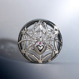 Tungsten Steel Zircon Widow Web Ear Gauge Tunnel(2Pcs) - AKAK BODYJEWELRY - ear - tunnel