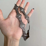 Vintage Distressed Demon Eye Gothic Choker - AKAK BODYJEWELRY - ear - tunnel