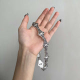 Vintage Distressed Demon Eye Gothic Choker - AKAK BODYJEWELRY - ear - tunnel