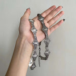 Vintage Distressed Demon Eye Gothic Choker - AKAK BODYJEWELRY - ear - tunnel