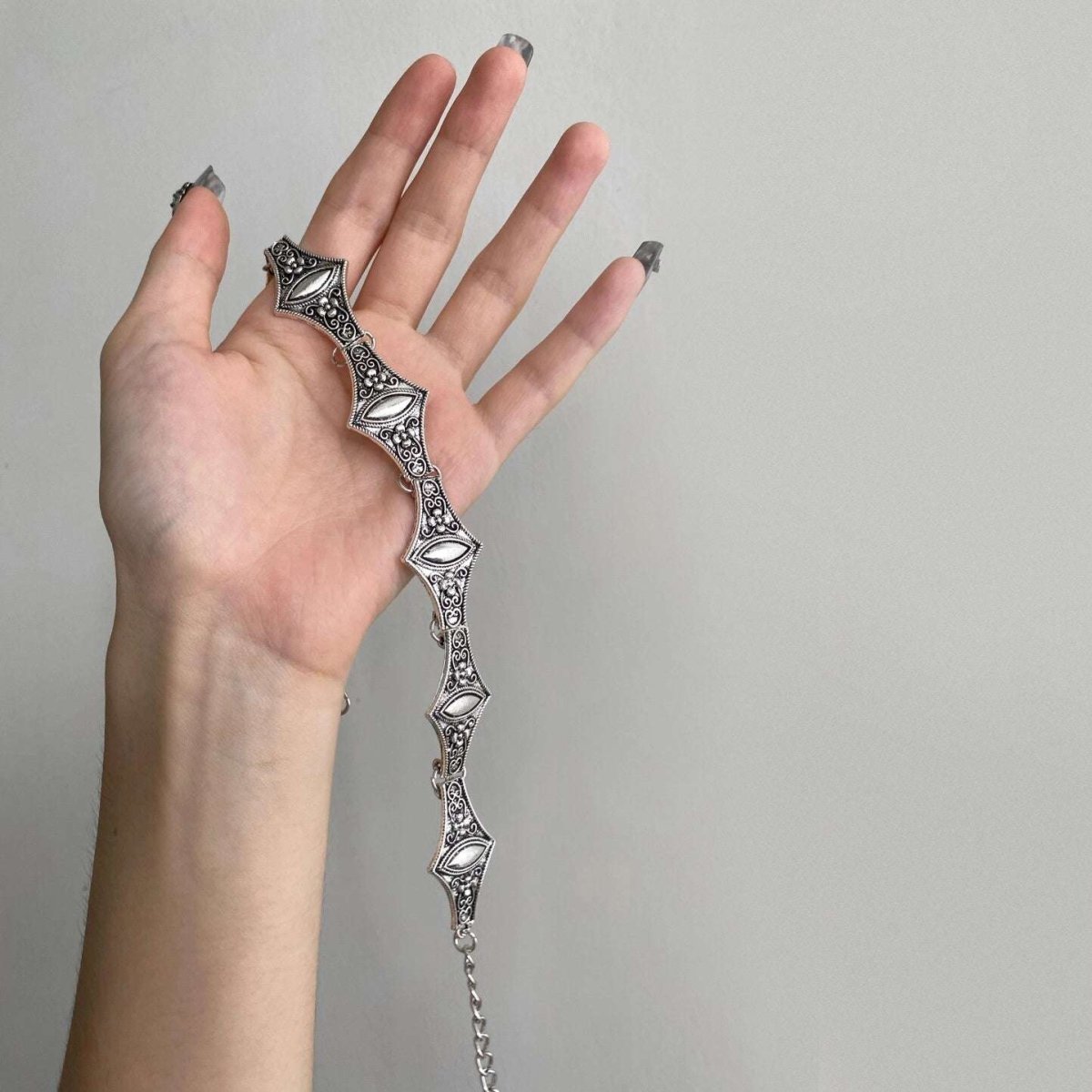 Vintage Distressed Demon Eye Gothic Choker - AKAK BODYJEWELRY - ear - tunnel