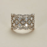 Vintage Vine Moissanite S925 Silver Band Ring - AKAK BODYJEWELRY - ear - tunnel