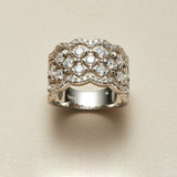 Vintage Vine Moissanite S925 Silver Band Ring - AKAK BODYJEWELRY - ear - tunnel