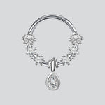 Water Drop Dangle Hoop Ring Nose Piercing - AKAK BODYJEWELRY - ear - tunnel