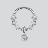 Water Drop Dangle Hoop Ring Nose Piercing - AKAK BODYJEWELRY - ear - tunnel