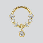 Water Drop Dangle Hoop Ring Nose Piercing - AKAK BODYJEWELRY - ear - tunnel