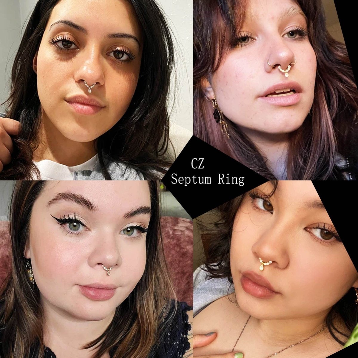 Water Drop Dangle Hoop Ring Nose Piercing - AKAK BODYJEWELRY - ear - tunnel