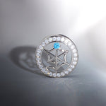 Web Blue Stone Zircon 14K Ear Gauge Tunnel (2Pcs) - AKAK BODYJEWELRY - ear - tunnel