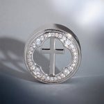 Window of Holy Light Moissanite 14K Ear Gauge Tunnel (2Pcs) - AKAK BODYJEWELRY - ear - tunnel