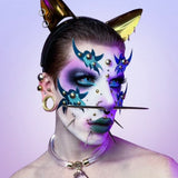 Yellow Moissanite 8K Stars Shining Tunnel (2Pcs) - AKAK BODYJEWELRY - ear - tunnel