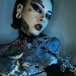 Yellow Zircon 14K White Gold Stars Shining Tunnel(2Pcs) - AKAK BODYJEWELRY - ear - tunnel