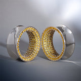 Yellow Zircon 8K Stars Shining Tunnel (2Pcs) - AKAK BODYJEWELRY - ear - tunnel
