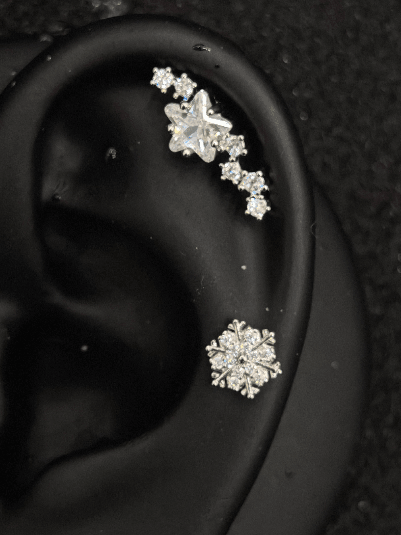 Titanium Ear Piercings - AKAK BODYJEWELRY
