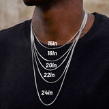 S925 Sterling Silver Minimalist Snake Bone Chain Necklace