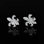S925 Silver Iris Moissanite Stud Earrings