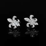 S925 Silver Iris Moissanite Stud Earrings