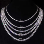 S925 Silver Moissanite Tennis Necklace