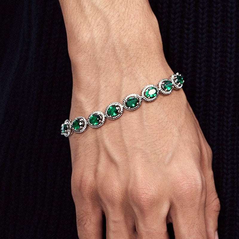 Sugar Cube Color Zircon Bracelet
