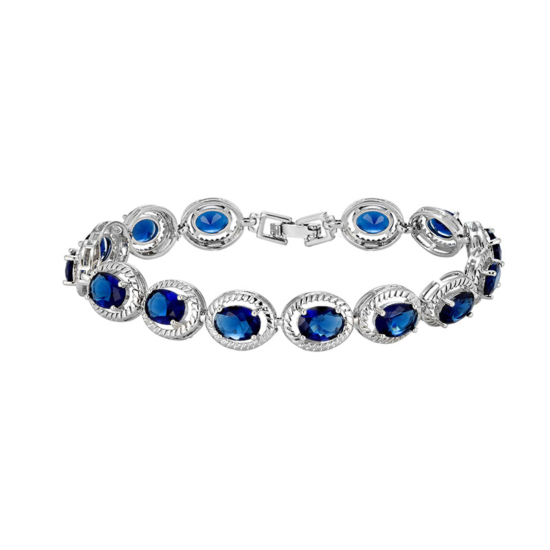 Sugar Cube Color Zircon Bracelet