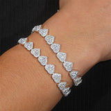 S925 Silver Moissanite Love Chain