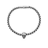 Magnetic Skull Stainless Steel Bracelet – Vintage Style for Men