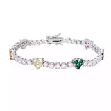 Love Multicolor Zircon Tennis Bracelet