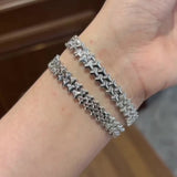 S925 Silver Dragon Scale Moissanite Bracelet