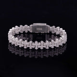 S925 Sterling Silver Moissanite Gothic Cross Bracelet