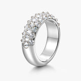 Reverse-Set D Color Moissanite(2.5ct) Ring