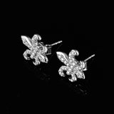 S925 Silver Iris Moissanite Stud Earrings