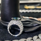 S925 Silver 10 Carat Moissanite Statement Ring