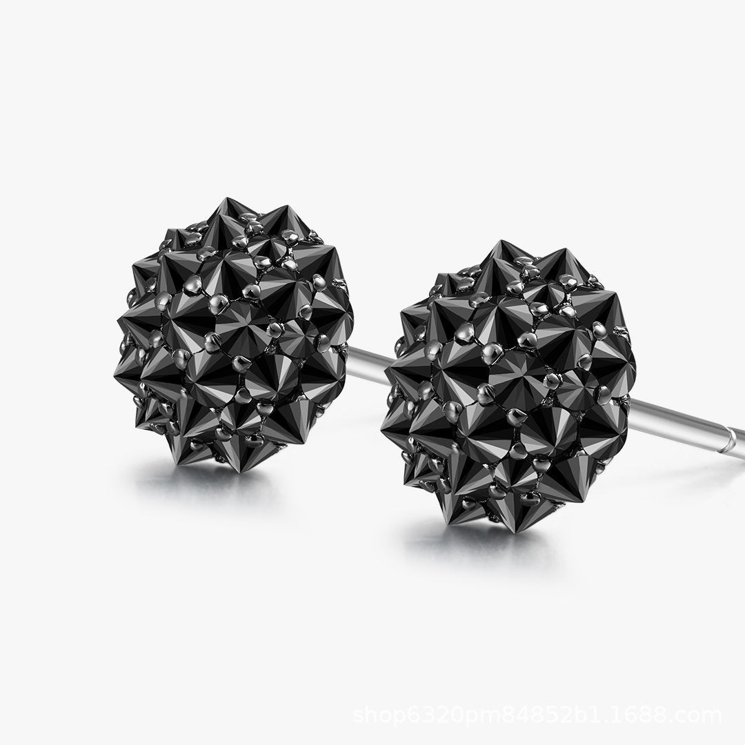 S925 Silver Reverse-Set Moissanite Stud Earrings