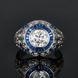 S925 Silver 3 Carat Moissanite Cocktail Ring